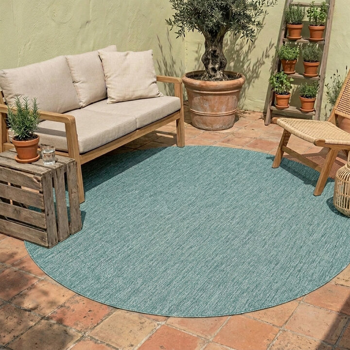 Rond buitenkleed - Costa Turquoise