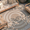 Rond In- & Outdoor vloerkleed - Sierra Frame Beige/Creme - thumbnail