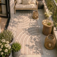 In- & Outdoor loper - Sierra Curves Beige/Creme