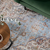 Rond oosters vloerkleed - Leyla Medaillon Lichtblauw - thumbnail 2