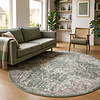 Rond oosters vloerkleed - Leyla Medaillon Groen - thumbnail