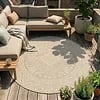 Rond jute buitenkleed - Atlas Aztec Bruin/Creme  - thumbnail