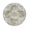 Rond oosters vloerkleed - Leyla Medaillon Groen - thumbnail 1