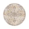 Rond oosters vloerkleed - Leyla Medaillon Taupe - thumbnail 1