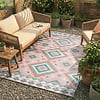 Bohemian buitenkleed - Vedra Aztec Roze - thumbnail