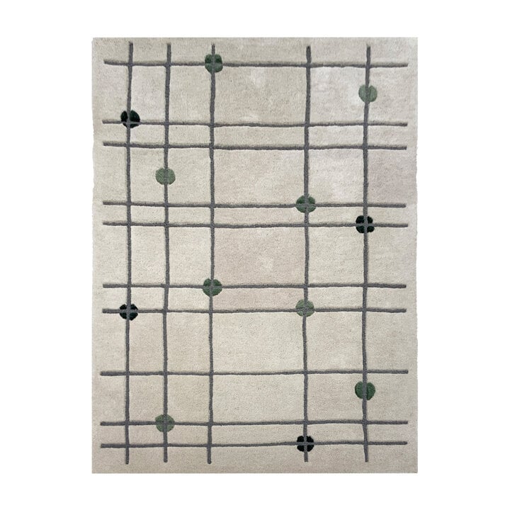 Geometrisch vloerkleed  - Brunello Dots Groen - 1