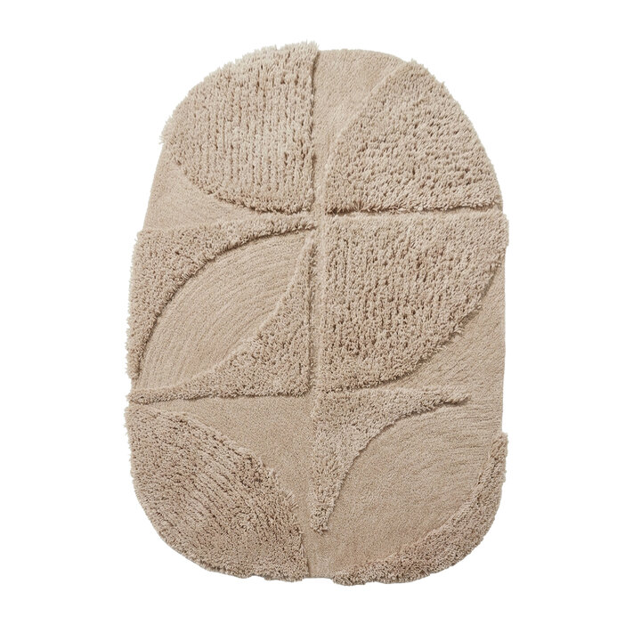 Organisch vloerkleed - Odette Curves Taupe - 1