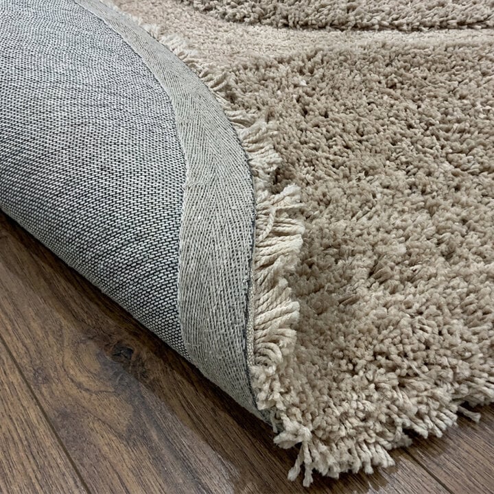Organisch vloerkleed - Odette Grid Taupe - 5