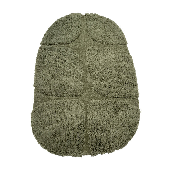 Organisch vloerkleed - Odette Grid Groen - 1