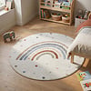 Rond wasbaar kindervloerkleed - Ravi Rainbow Multicolor - thumbnail