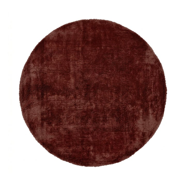 Rond wollen vloerkleed - Leone Rood - 1