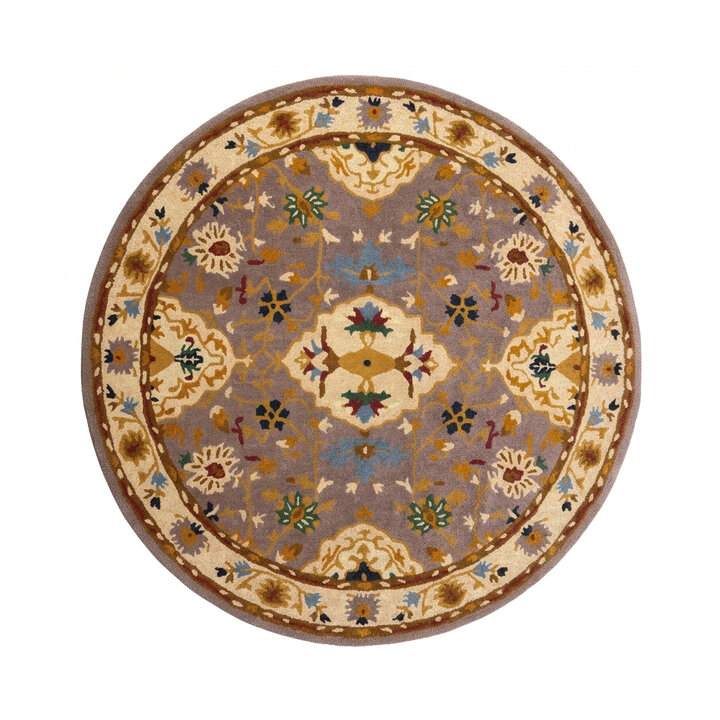 Vintage rond vloerkleed - Valentina Roze - 1