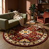 Vintage rond vloerkleed - Valentina Rood - thumbnail