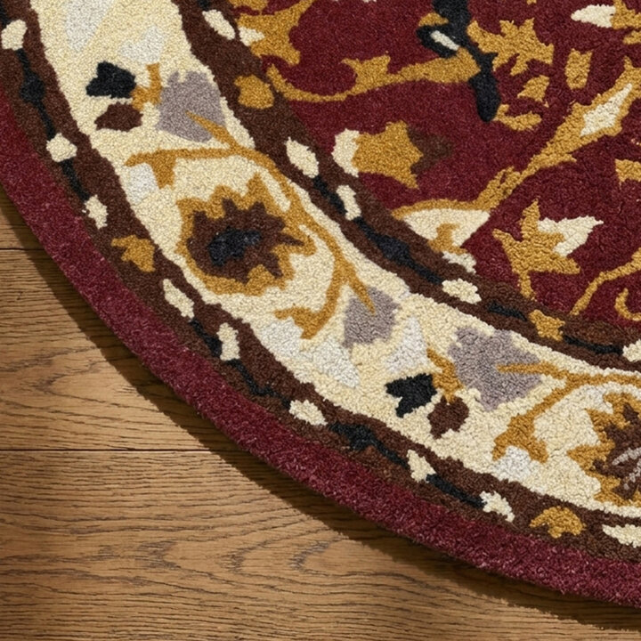 Vintage rond vloerkleed - Valentina Rood - 3