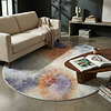 Rond design vloerkleed - Lunara Paars - thumbnail