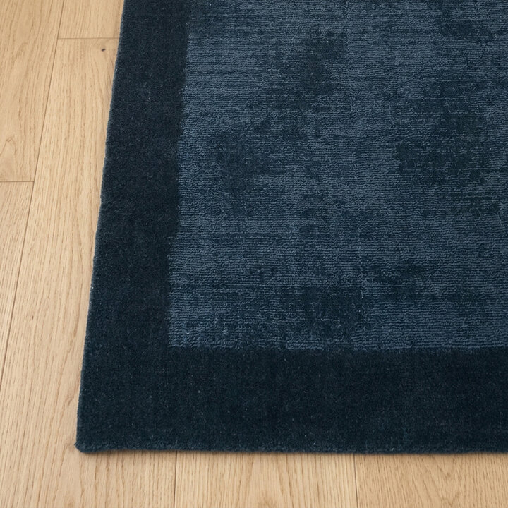 Laagpolig vloerkleed - Lucien Border Blauw - 3