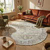 Rond vintage vloerkleed - Kyra Medaillon Taupe - thumbnail