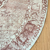 Rond vintage vloerkleed - Kyra Medaillon Roze - thumbnail 3