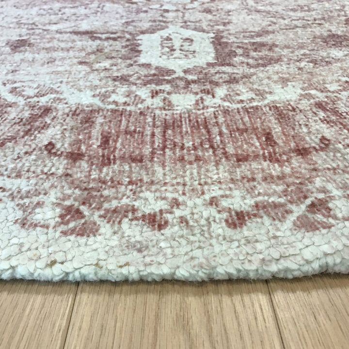 Rond vintage vloerkleed - Kyra Medaillon Roze - 4