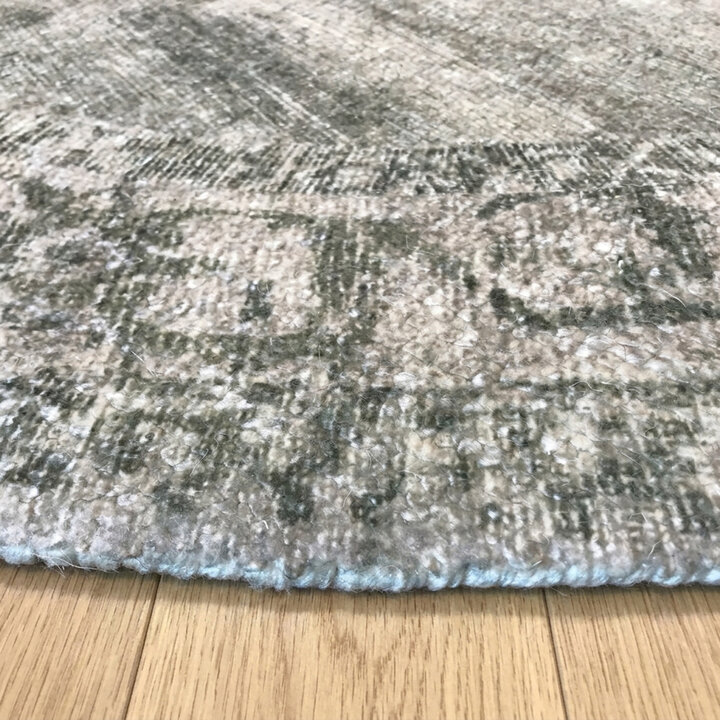 Rond vintage vloerkleed - Kyra Medaillon Groen - 4
