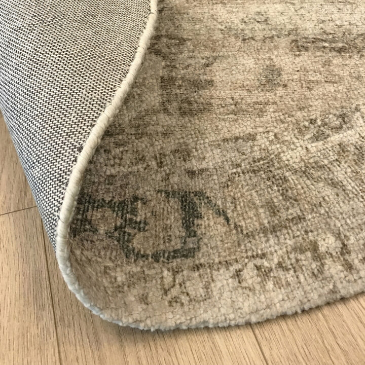 Rond vintage vloerkleed - Kyra Medaillon Creme - 5