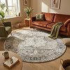 Rond vintage vloerkleed - Kyra Medaillon Creme - thumbnail