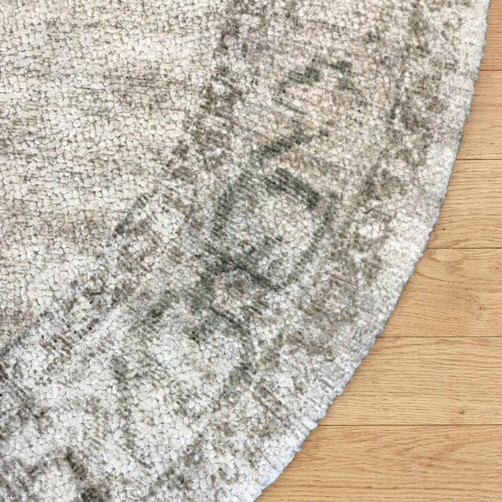 Rond vintage vloerkleed - Kyra Medaillon Creme - 3
