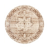 Rond vintage vloerkleed - Kyra Medaillon Bruin - thumbnail 1