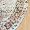 Rond vintage vloerkleed - Kyra Medaillon Bruin - thumbnail 3