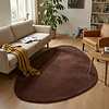 Organisch vloerkleed - Isara Border Donkerbruin - thumbnail