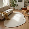 Organisch vloerkleed - Isara Border Wit - thumbnail