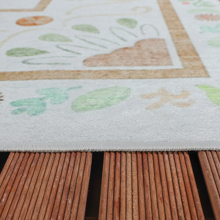 Buitenvloerkleed - Maui Border Wit - 4