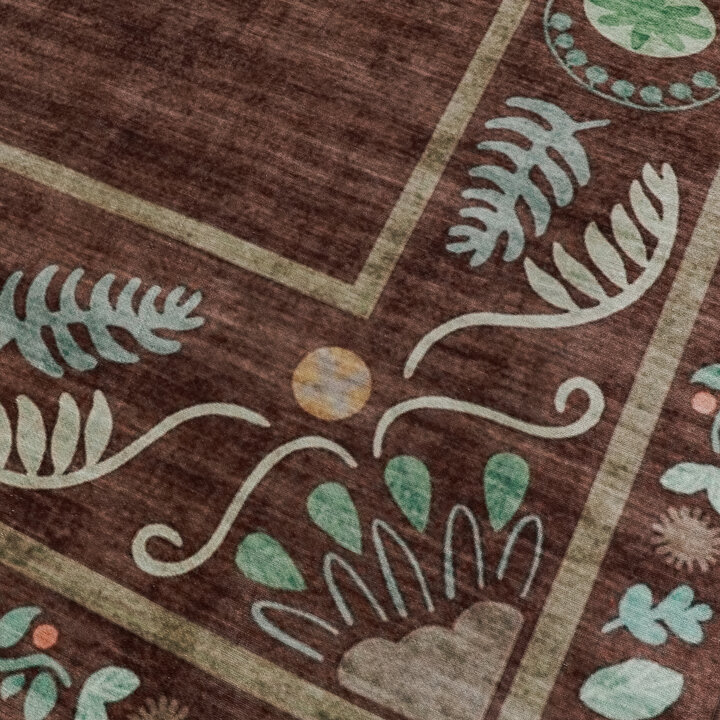 Buitenvloerkleed - Maui Border Bruin - 2