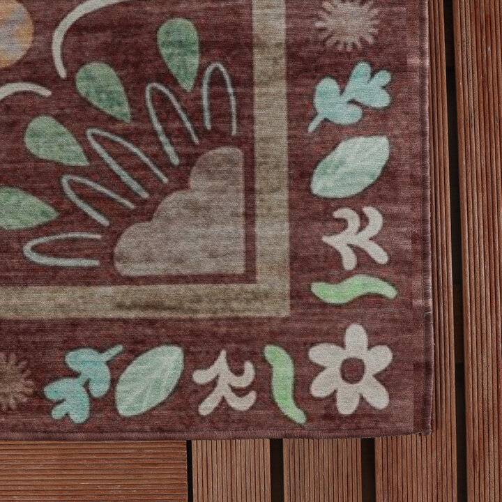 Buitenvloerkleed - Maui Border Bruin - 3