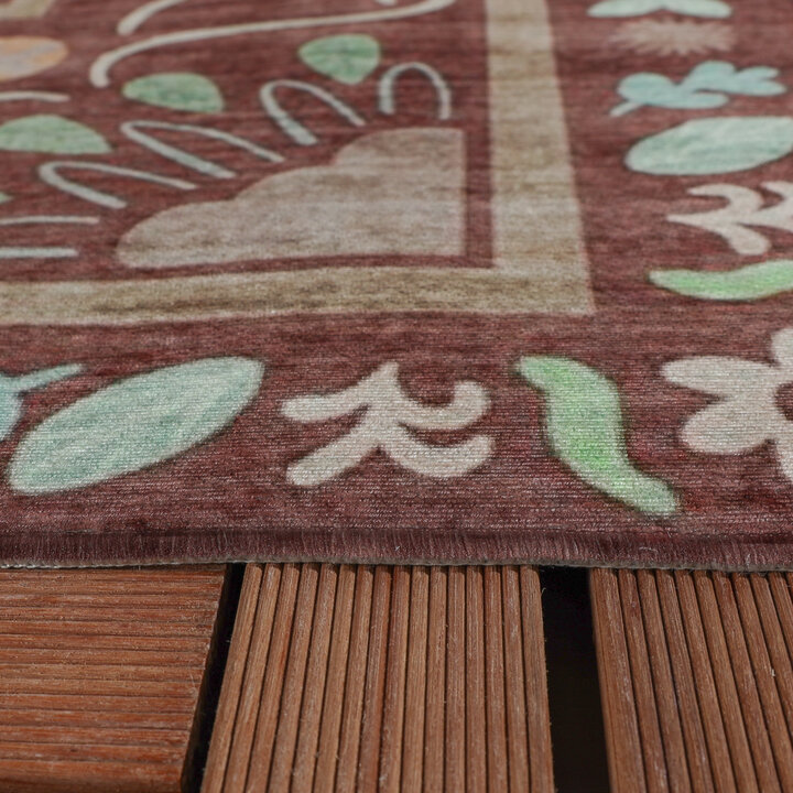 Buitenvloerkleed - Maui Border Bruin - 4
