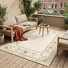 Buitenvloerkleed - Maui Border Wit - thumbnail