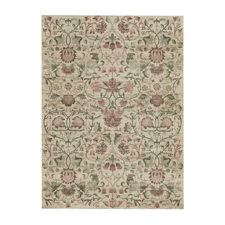Vloerkleed bloemen - Rosie Beige - 1