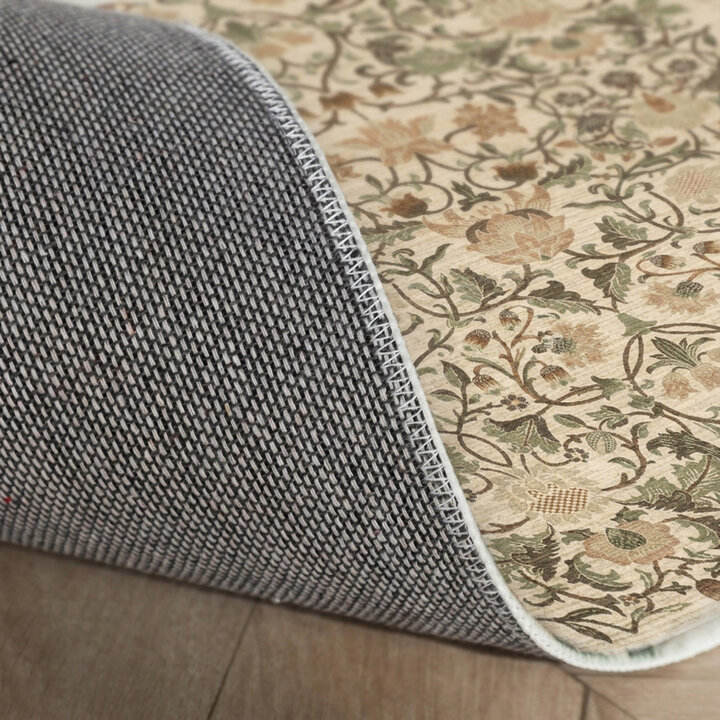 Vloerkleed bloemen - Rosie Creme - 5