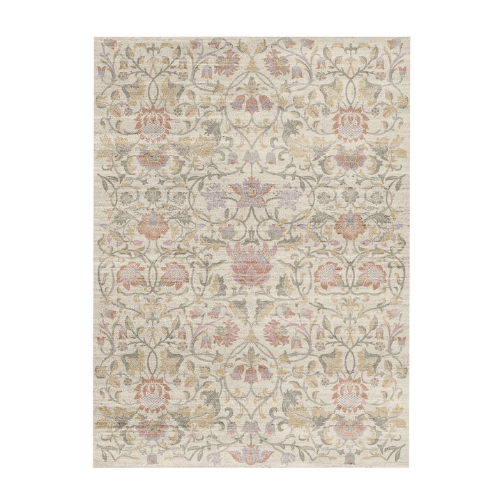 Vloerkleed bloemen - Rosie Wit - 1