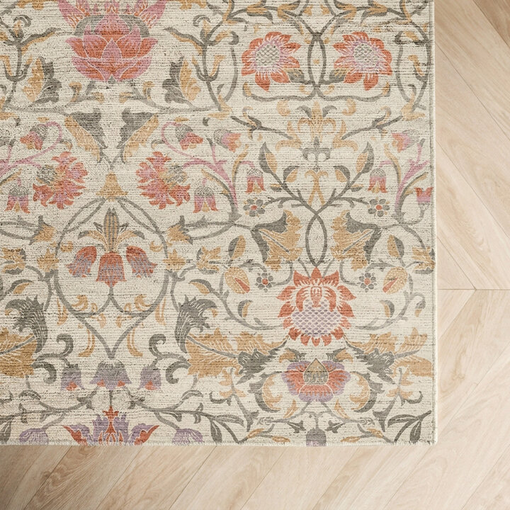 Vloerkleed bloemen - Rosie Wit - 3