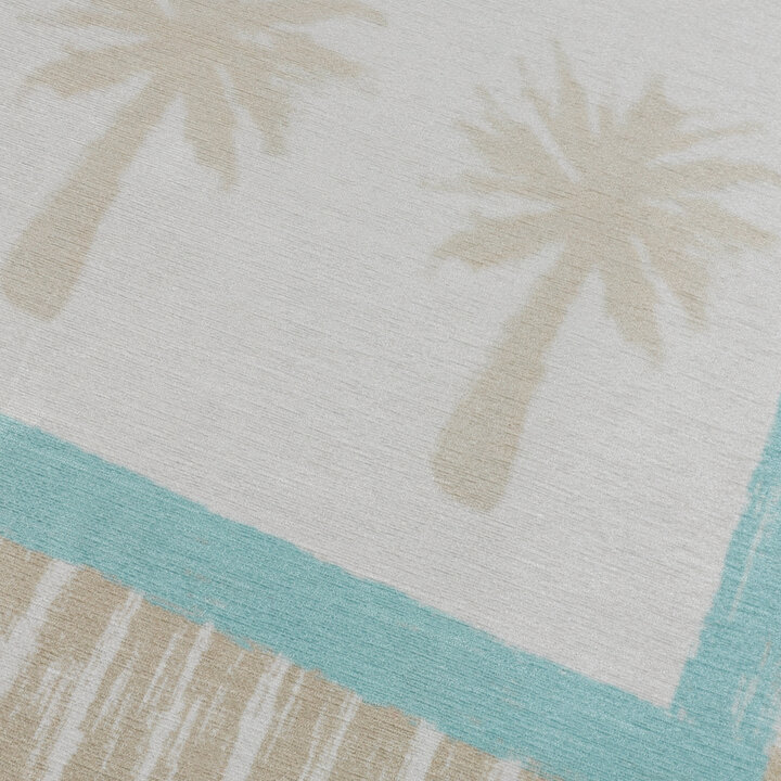 Buitenvloerkleed - Oasis Palm Blauw/Rood - 3