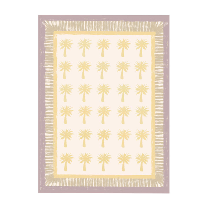 Buitenvloerkleed - Oasis Palm Geel/Lila - 1