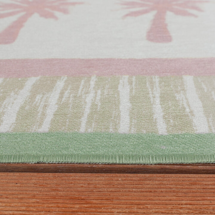 Buitenvloerkleed - Oasis Palm Roze/Groen - 5