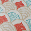 Buitenvloerkleed - Oasis Shell Blauw/Rood - thumbnail 3