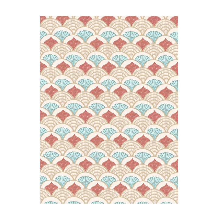 Buitenvloerkleed - Oasis Shell Blauw/Rood - 1