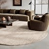 Rond wollen vloerkleed - Leone Creme - thumbnail