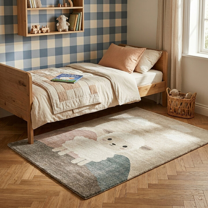 Kinderkamer vloerkleed - Balou Schaap Wit