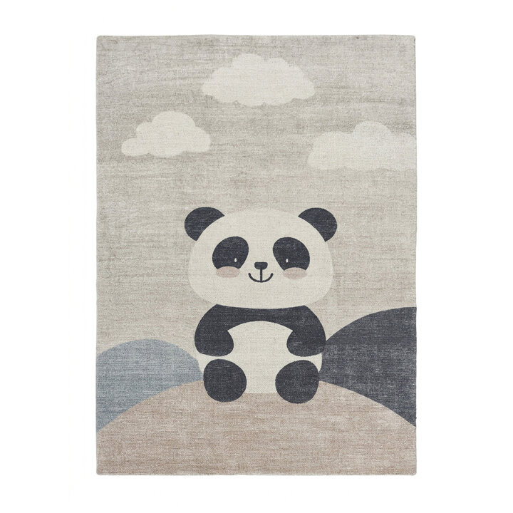 Kinderkamer vloerkleed - Balou Panda Zwart/Wit - 1