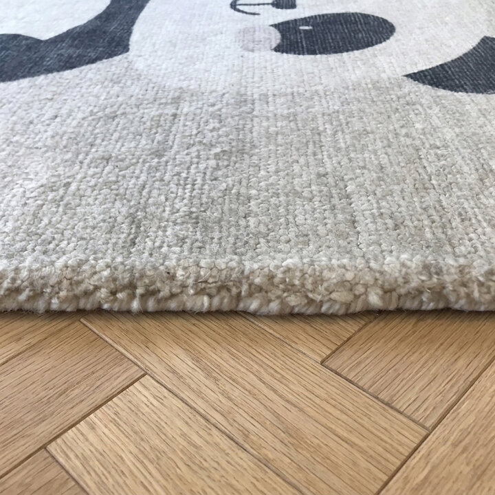 Kinderkamer vloerkleed - Balou Panda Zwart/Wit - 4