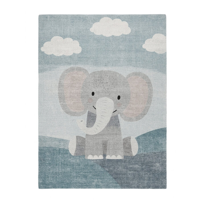 Kinderkamer vloerkleed - Balou Olifant Grijs - 1